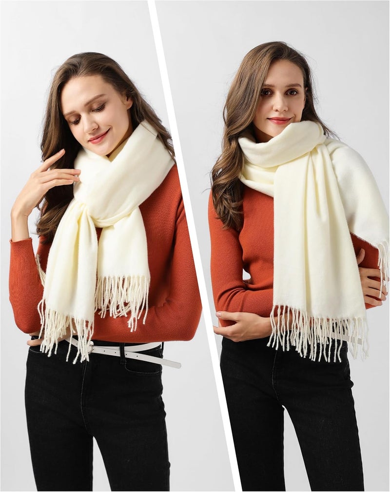 Ymomode Store Scarfs for Women Pashmina Shawls and Wraps for Evening Dress Bridesmaid Wedding Bridal Winter Warm Long Large Scarves - Image 5